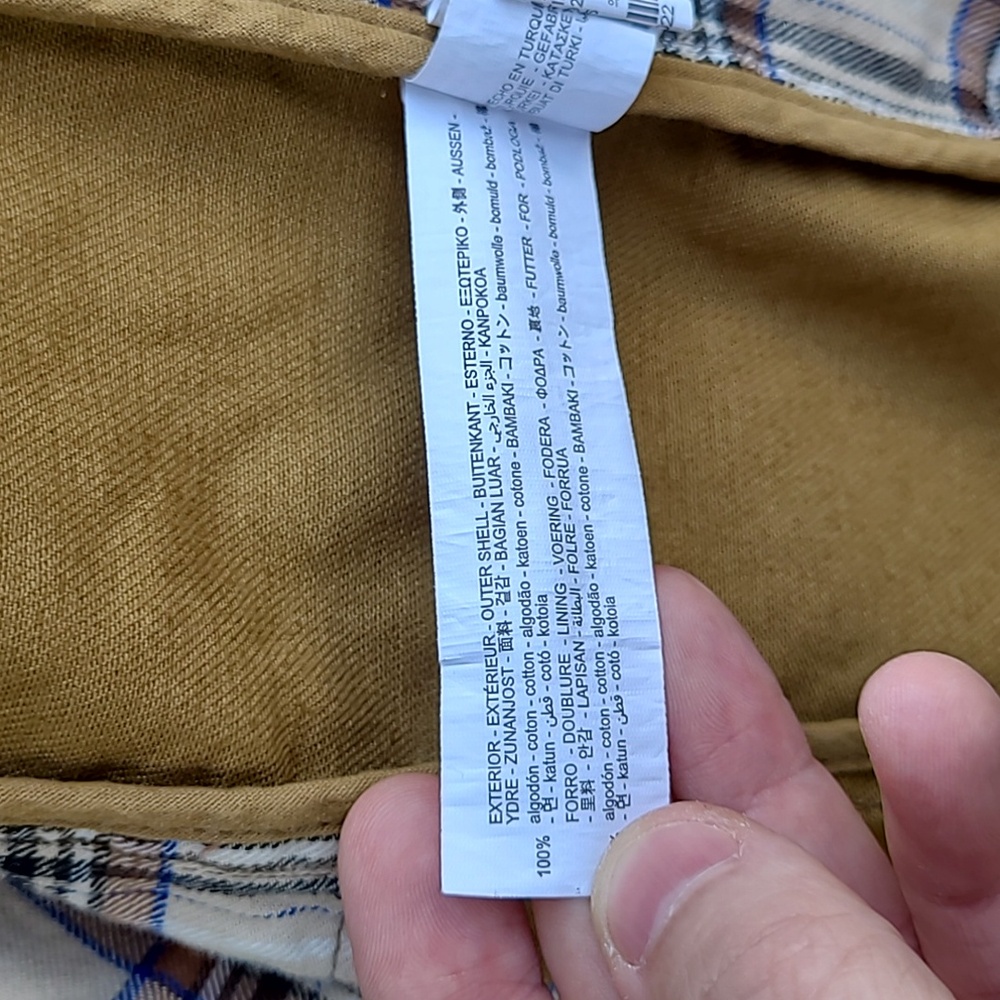 ZARA Tan Brown Solid Waxed Cotton Small Mens Full Zip Jacket Coat NEW - Picture 8 of 8